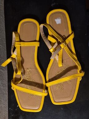 Yellow Strappy Women's Sandals